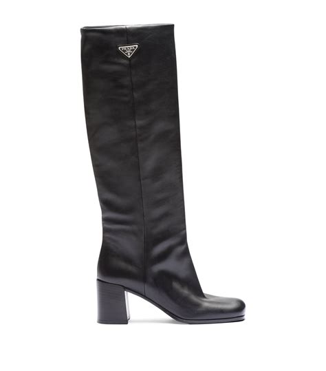 prada black boots aftershave|prada leather knee high boots.